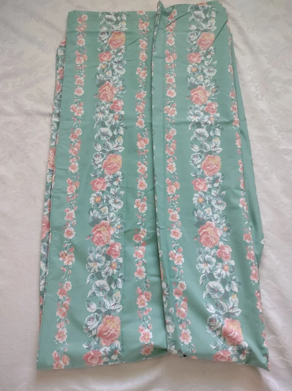 Portugal Cotton Duvet Cover Garland Rose Flower Print